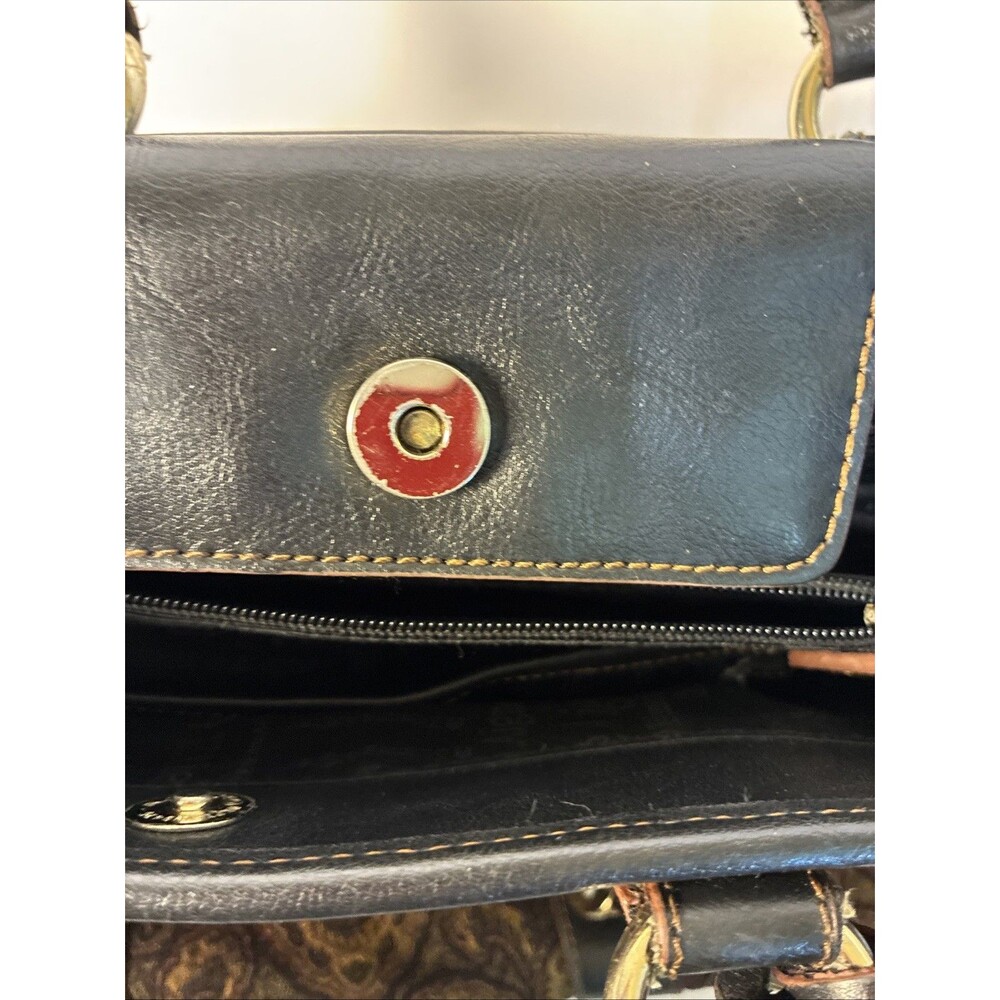 Vintage Etienne Aigner Paisley Tapestry Satchel Bag Dark Academia Boho Chic NEW - Picture 7 of 9